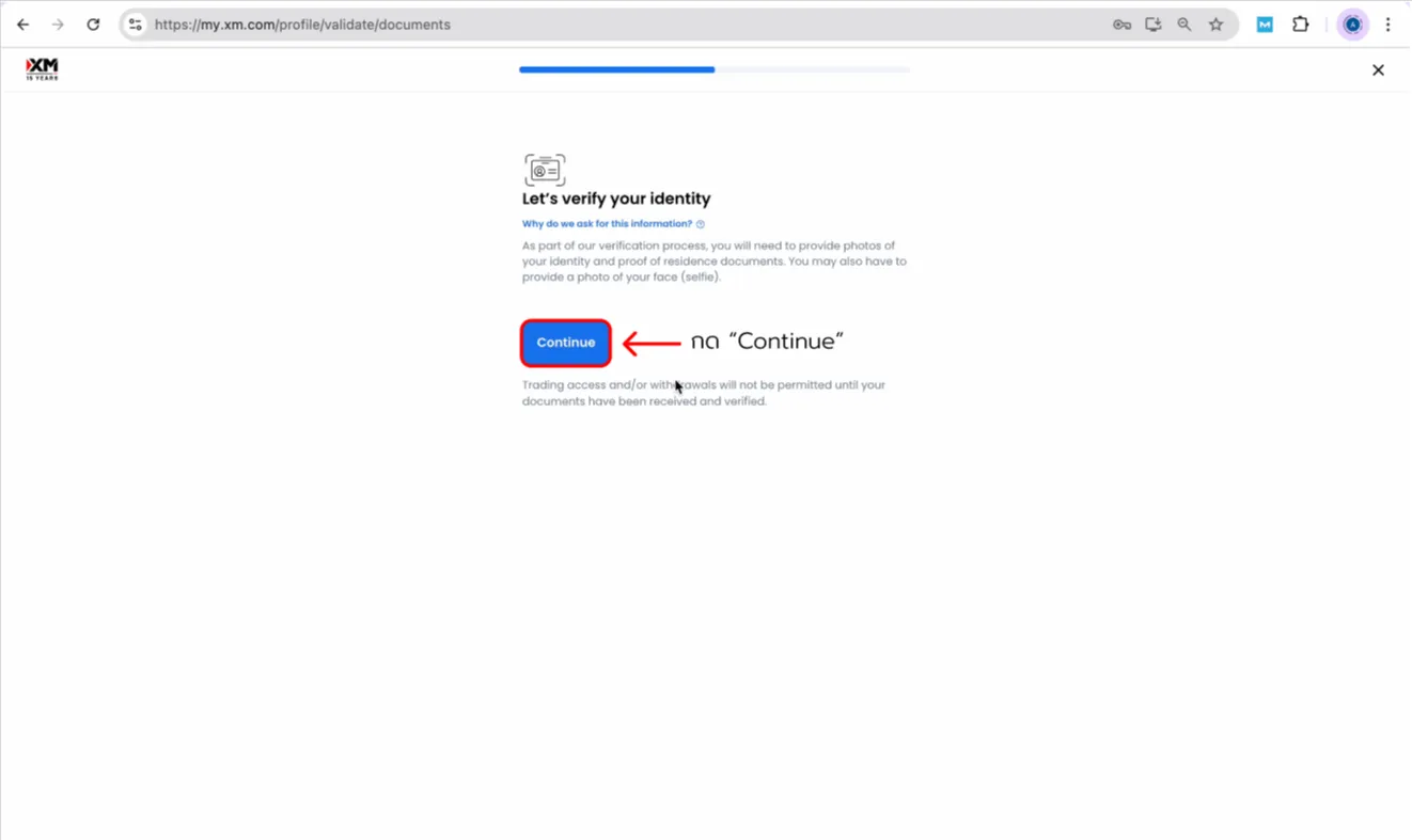 XM open account — screenshot 13
